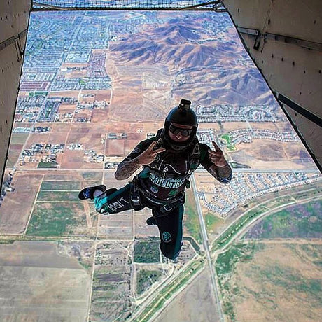 Man skydiving