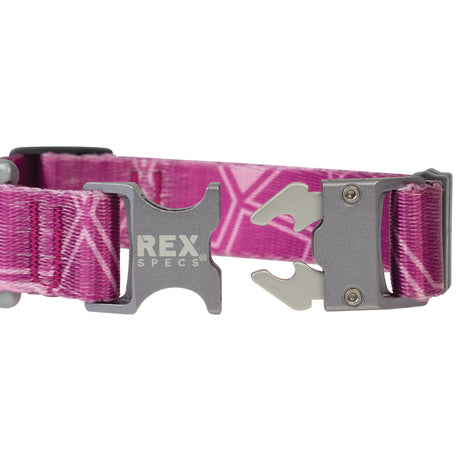 Rose Violet Trails End Collar Buckle Open