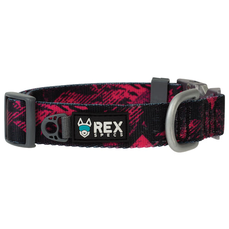 Pink Abstract Mountain Trails End Collar Side