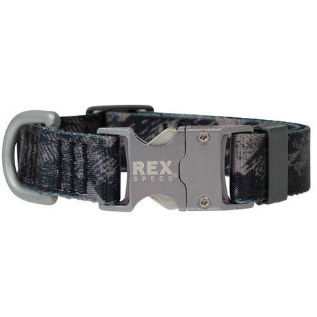 Gray Abstract Mountain Trails End Collar Buckle Closed